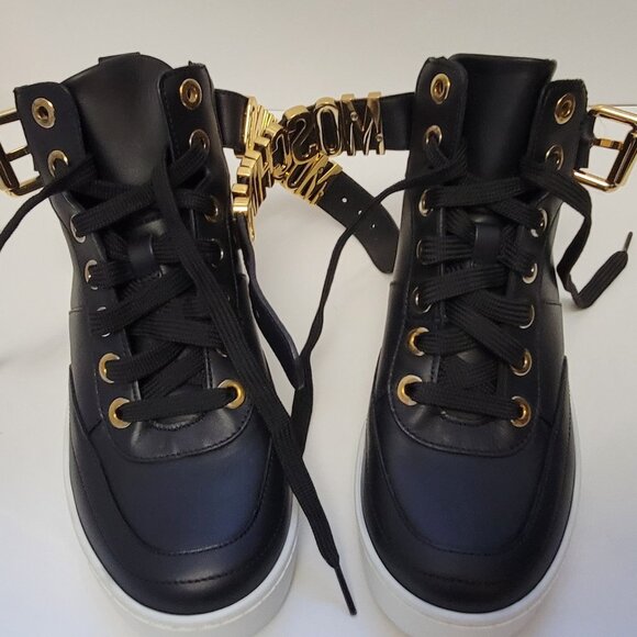 MOSCHINO Logo High-top Sneakers - Picture 5 of 13